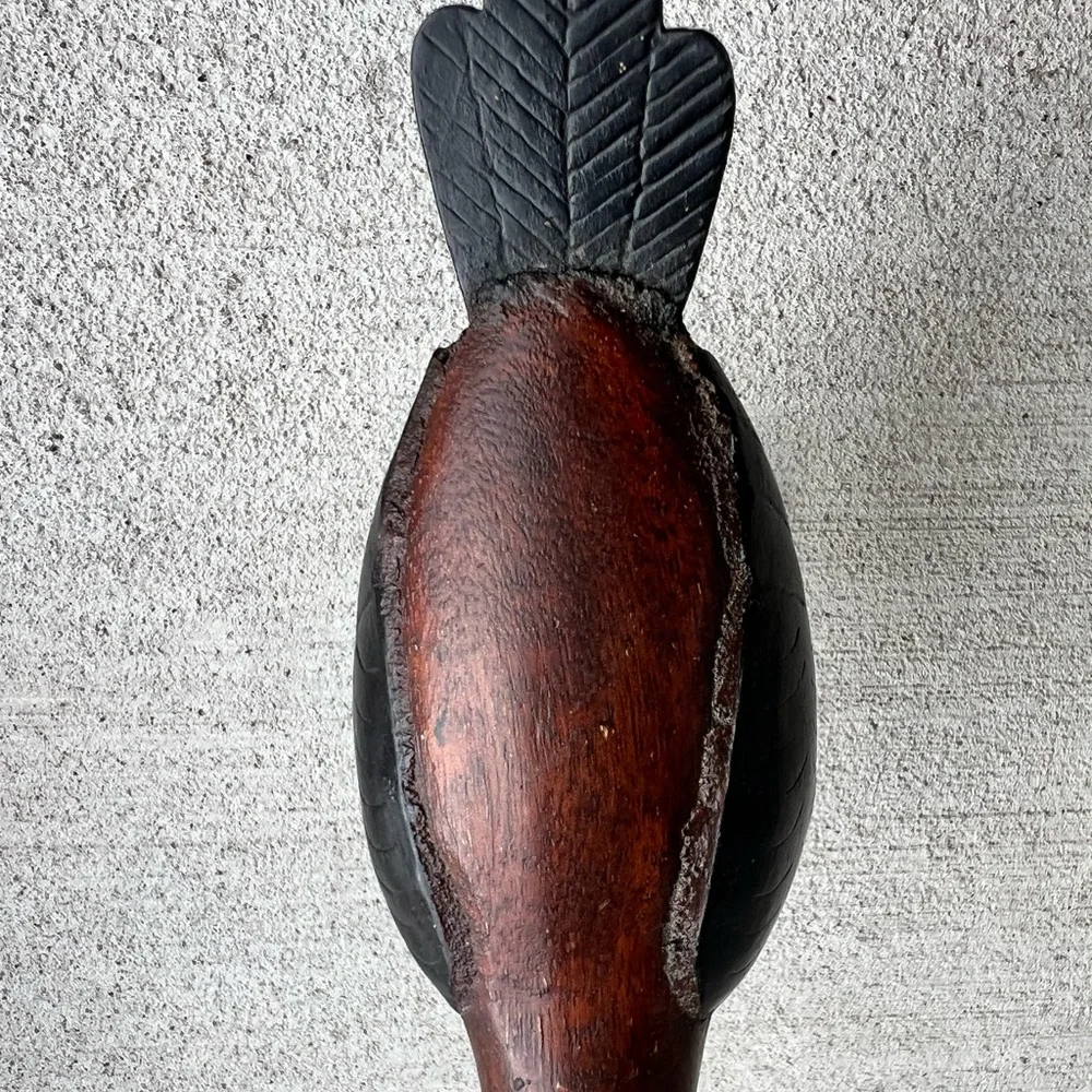 Vintage Hand-Carved Wooden Bird Family – Set of 3 – Mid Century Folk Art Decor